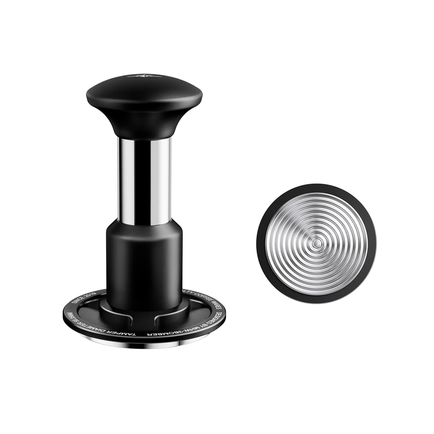 Knight Series Tamper 58.35mm - Starlight Silver-flat